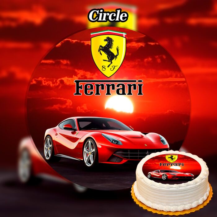 Edible Ferrari Cake Topper Edible Printed Toppers Edible Ferrari Cake Topper Edible Printed Toppers