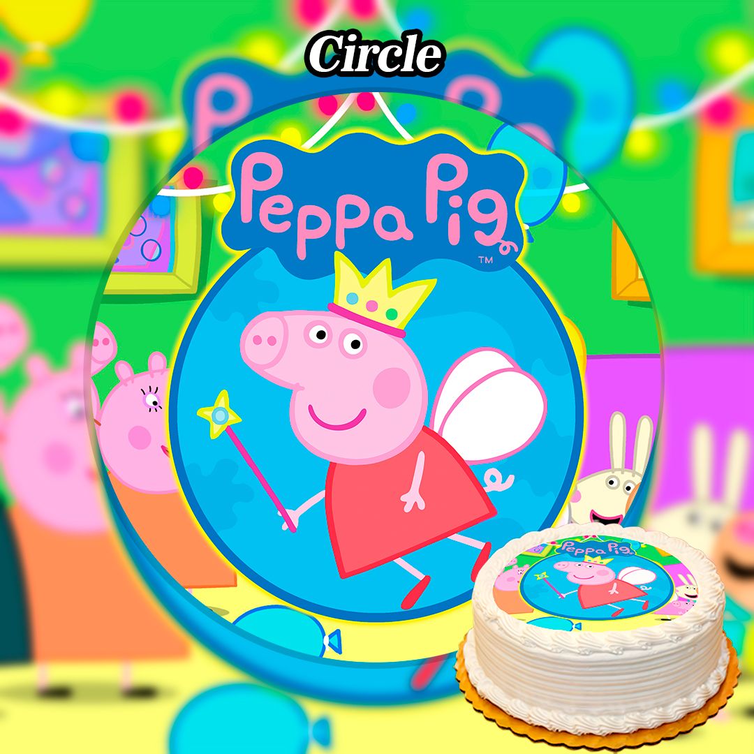 Peppa Pig personalised printed edible icing cake topper for birthday cake  or cupcakes