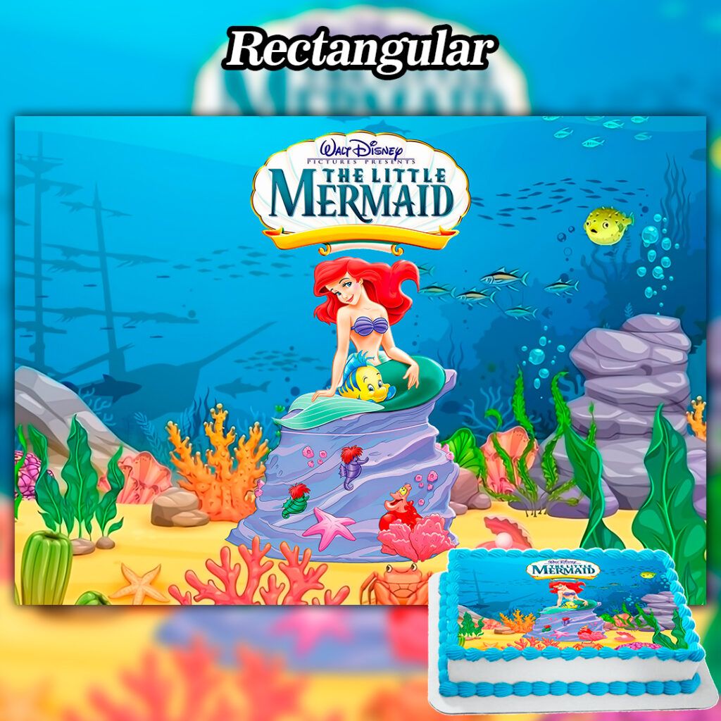 Edible Ariel Cake Topper - Edible Printed Toppers
