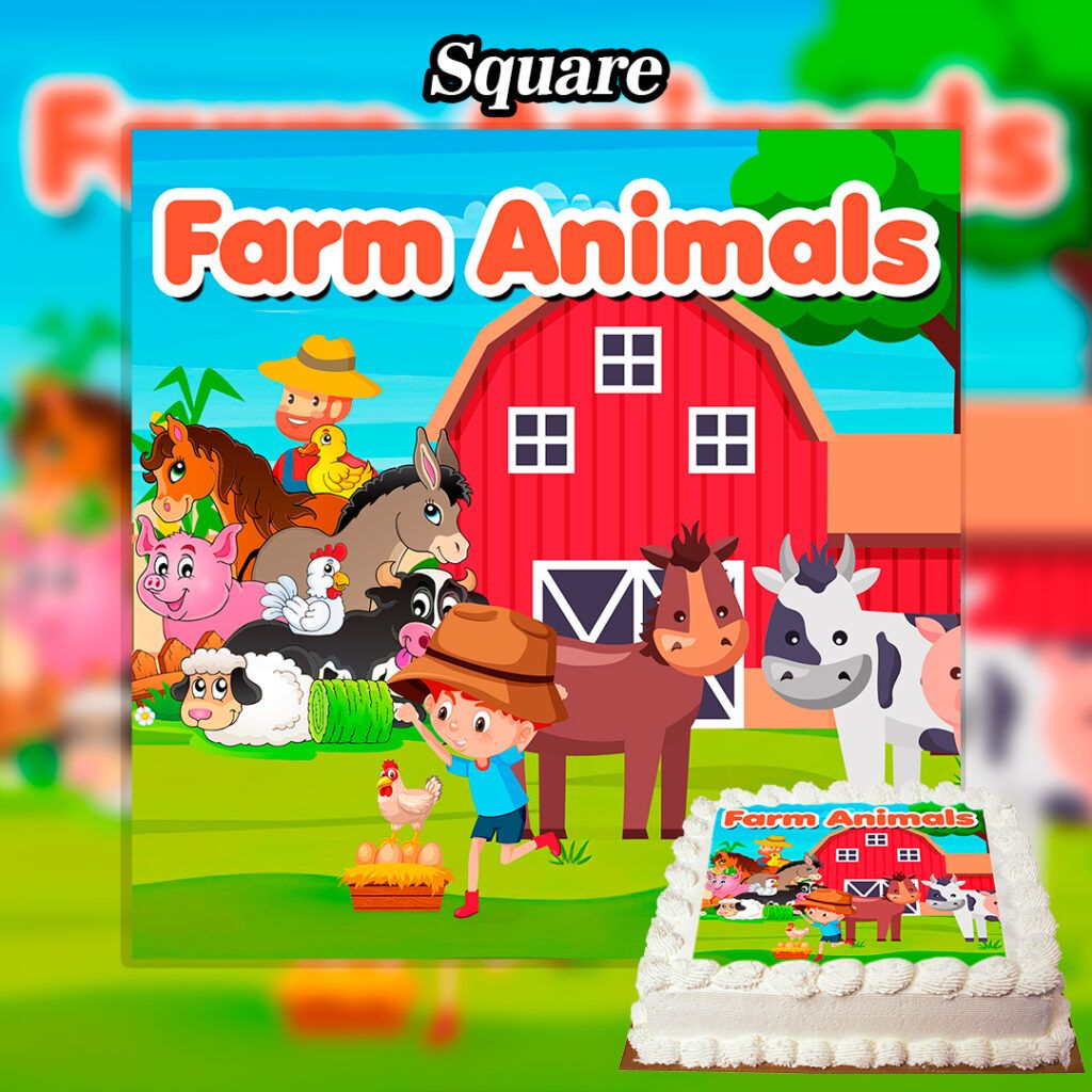 Edible Farms Animals Cake Topper Edible Printed Toppers