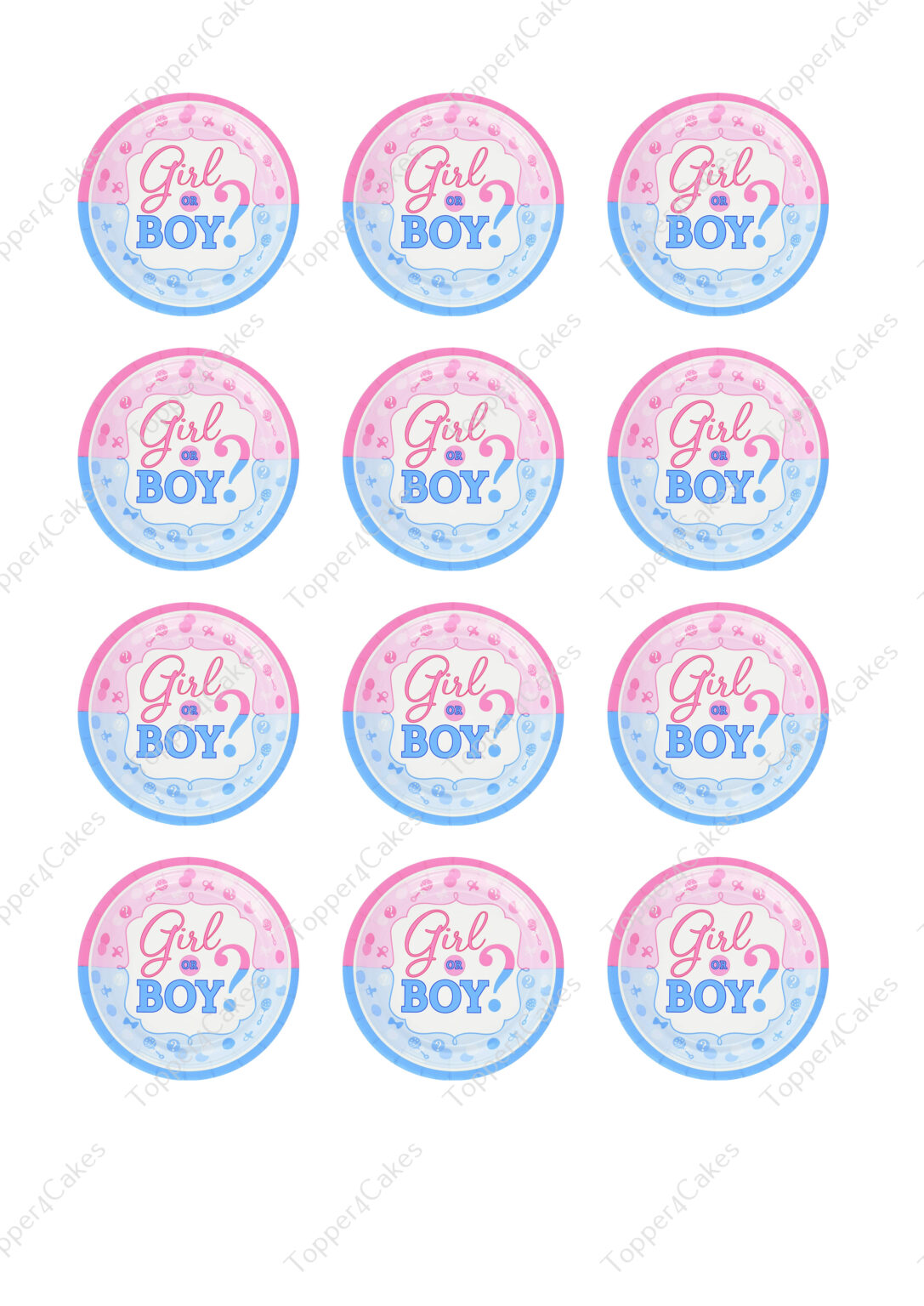 Taartdecoratie Verjaardag Boy Of Girl Gender Reveal Cupcake Topper Taartdecoratie Verjaardag Boy Of Girl Gender Reveal Cupcake Topper