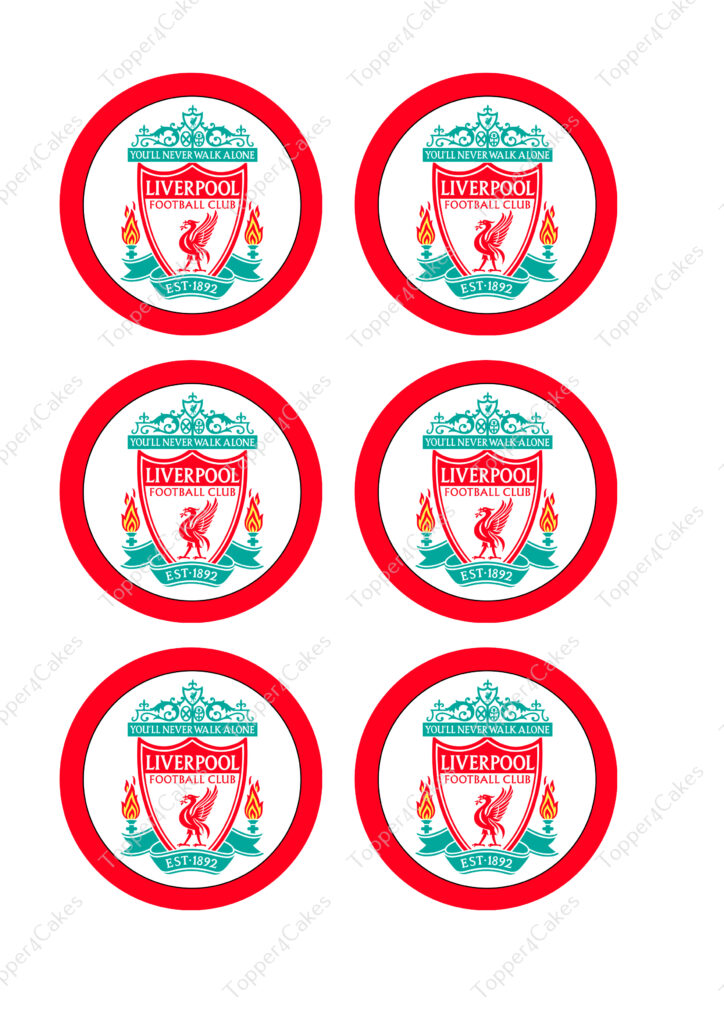 Edible Liverpool Cupcake Topper Personalised Edible Printed Toppers