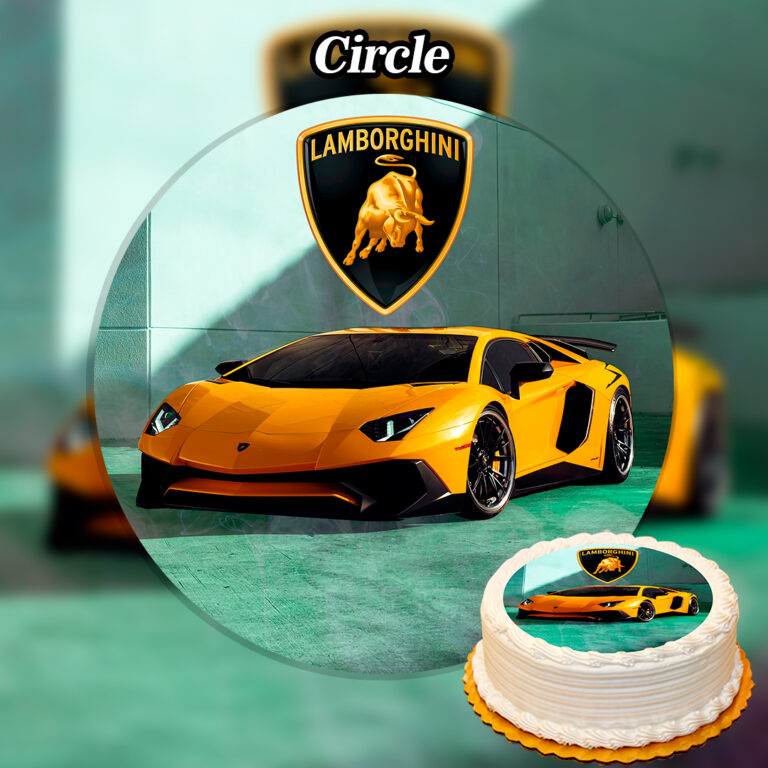 Edible Lamborghini Cake Topper Personalised - Edible Printed Toppers