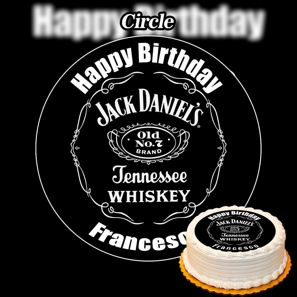 Edible Jack Daniels Cake Topper Personalised Edible Printed Toppers