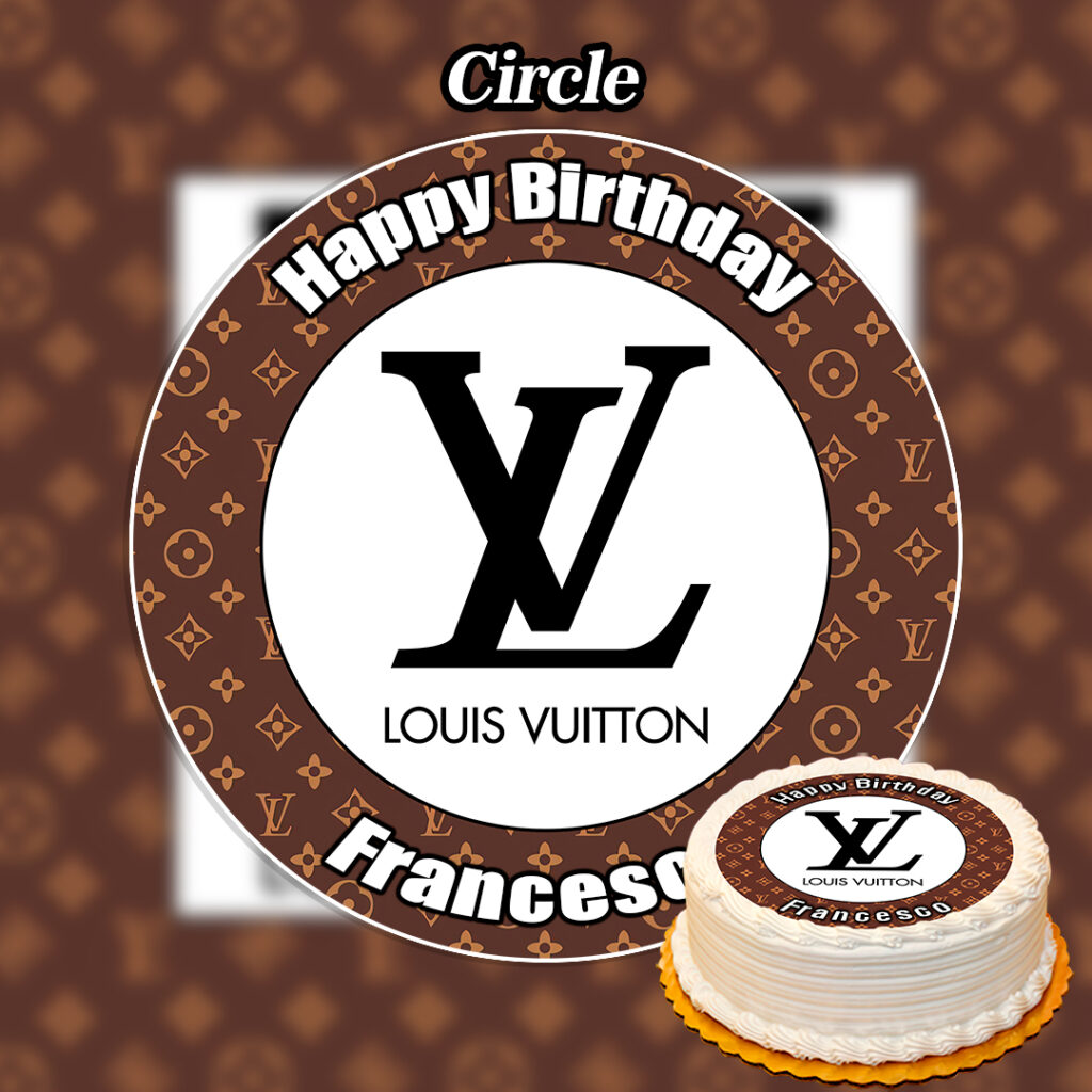 Edible Louis Vuitton Cake Topper Personalised - Edible Printed Toppers