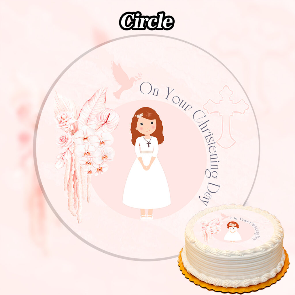 Edible Christening Girl Cake Topper Personalised Edible Printed Toppers