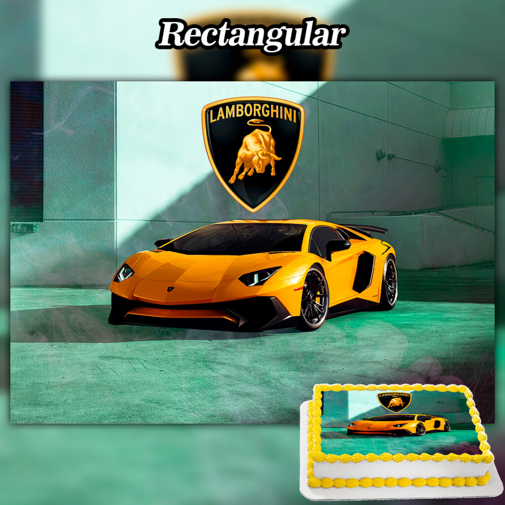 Edible Lamborghini Cake Topper Personalised - Edible Printed Toppers