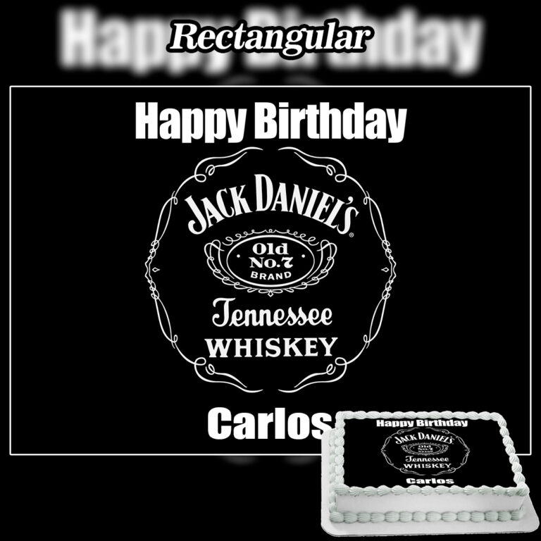 Edible Jack Daniels Cake Topper Personalised - Edible Printed Toppers