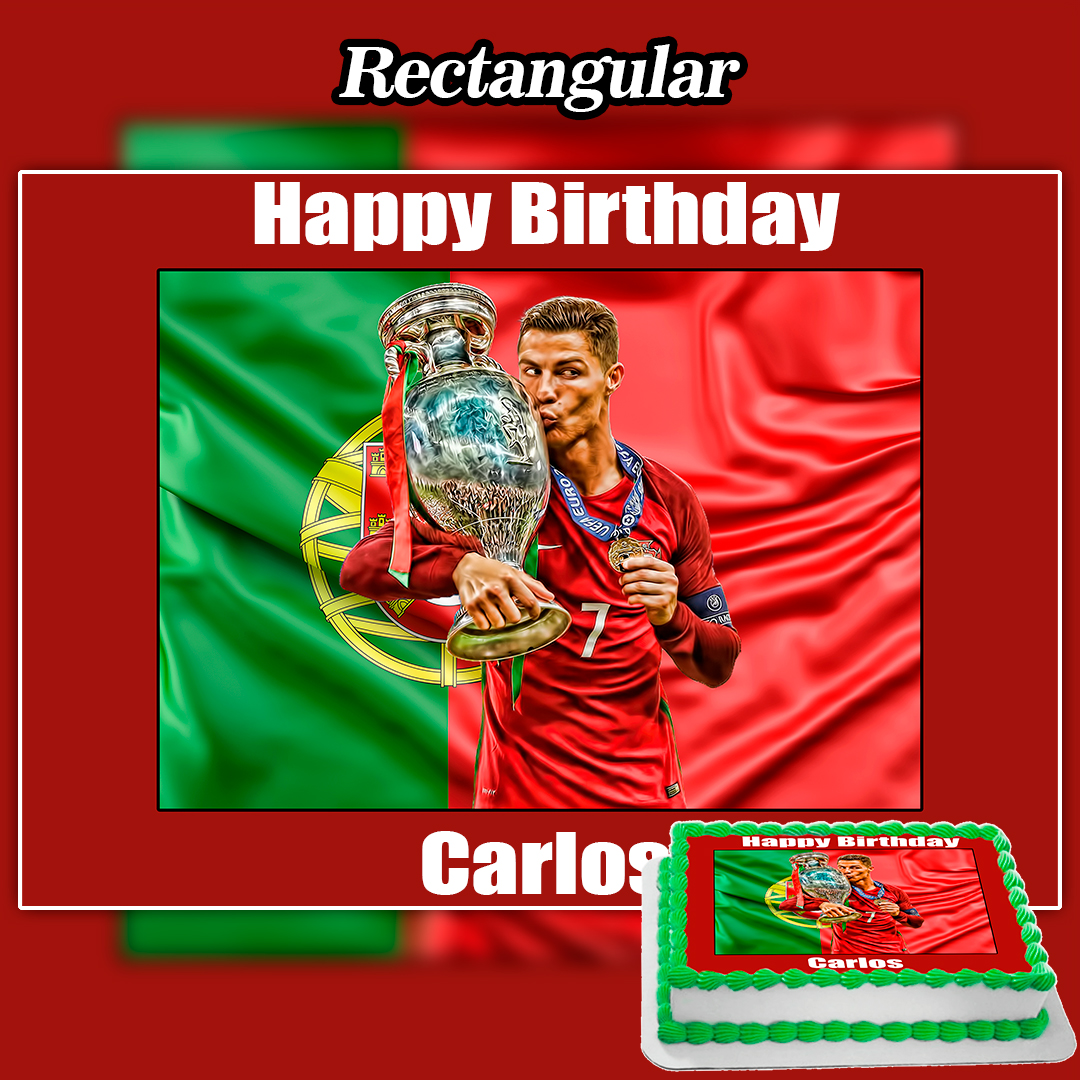 Cristiano Ronaldo Portugal CR7 Star Soccer Siuuuu Edible Cake Toppers –  Ediblecakeimage