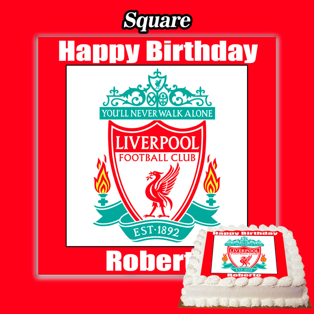 Edible Liverpool Cake Topper Personalised - Edible Printed Toppers