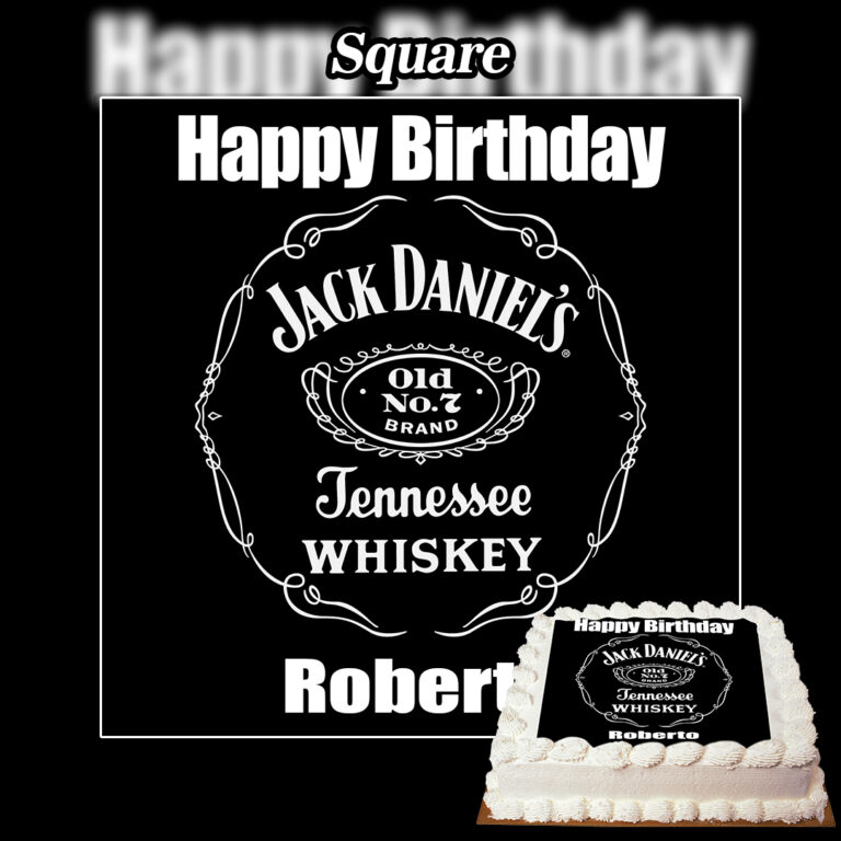 Edible Jack Daniels Cake Topper Personalised - Edible Printed Toppers