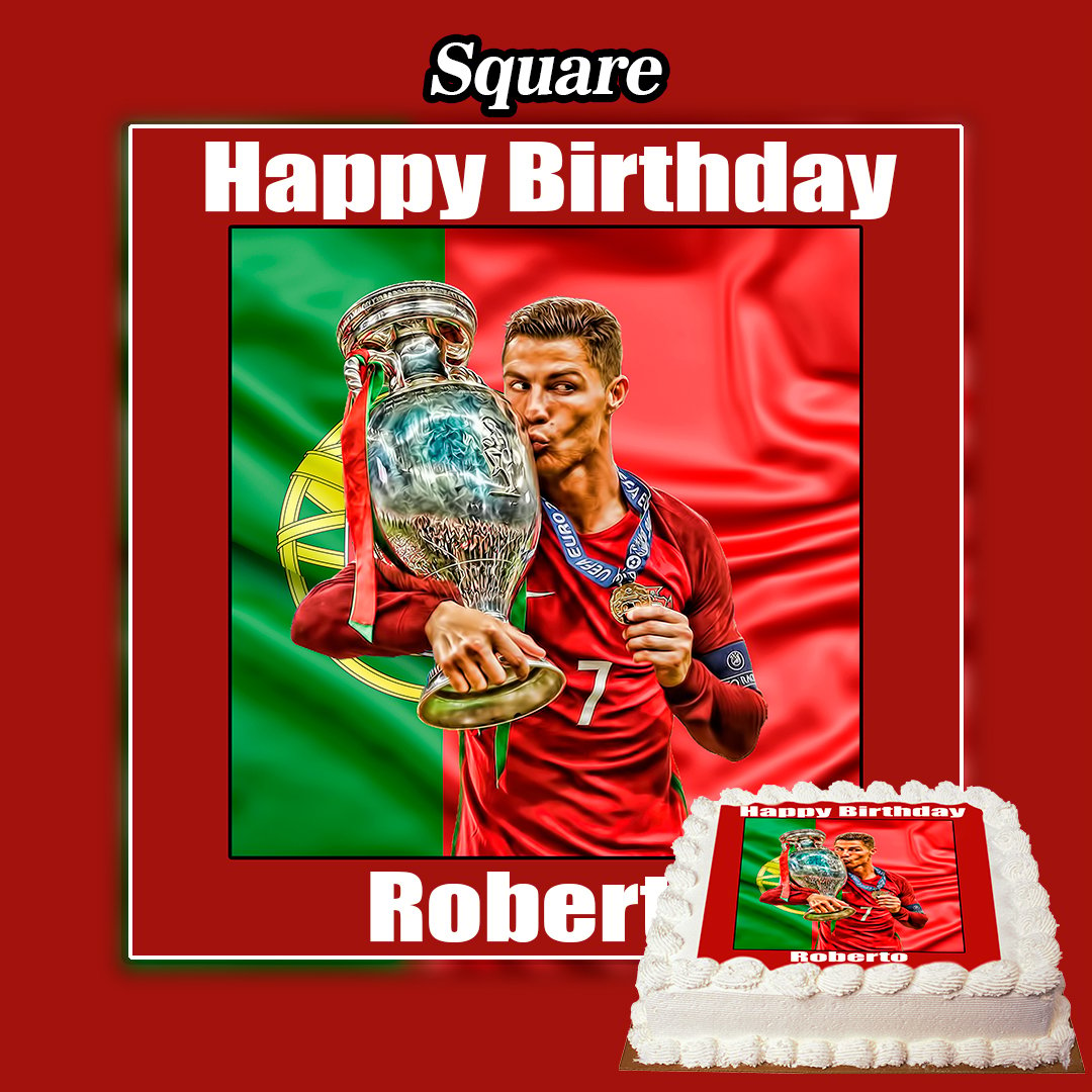 Messi and Ronaldo Cake Topper PNG - Not Editable Design | Vectorency