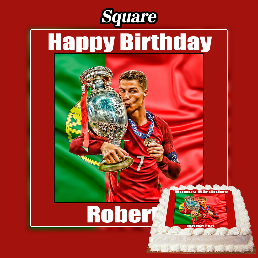 Messi and Ronaldo Cake Topper PNG - Not Editable Design | Vectorency