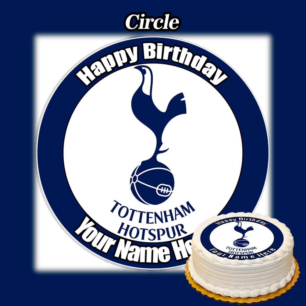 Edible Tottenham Hotspur Cake Topper Personalised - Edible Printed Toppers