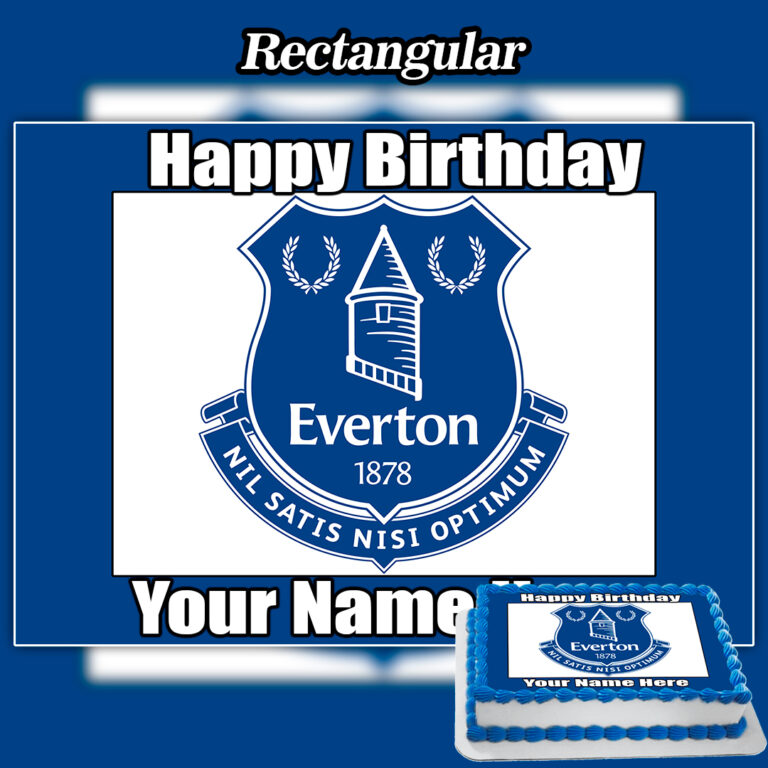 Edible Everton Cake Topper Personalised - Edible Printed Toppers