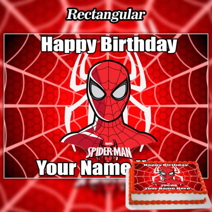 Edible Spider-Man Cake Topper Personalised - Edible Printed Toppers