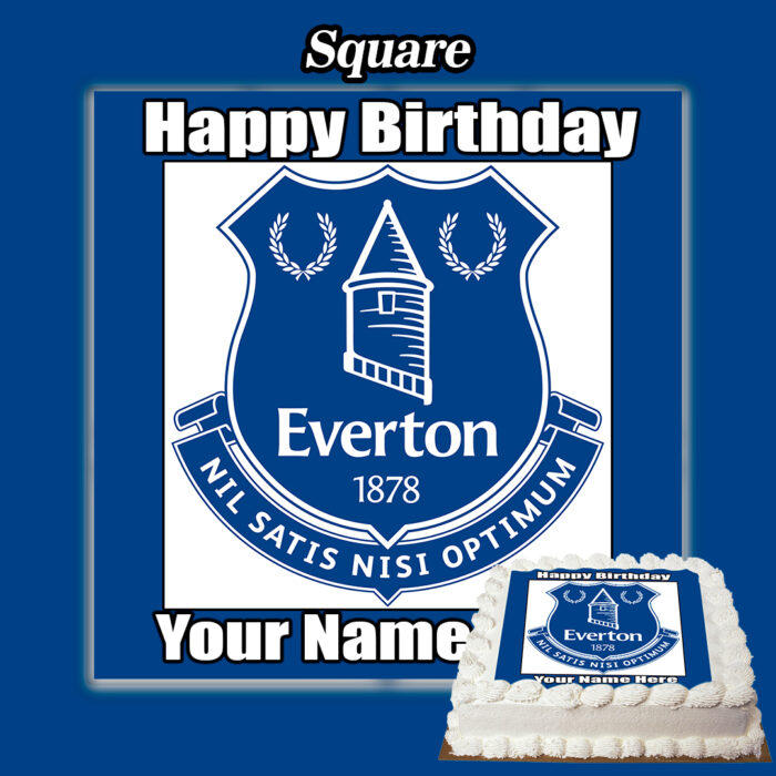 Edible Everton Cake Topper Personalised - Edible Printed Toppers