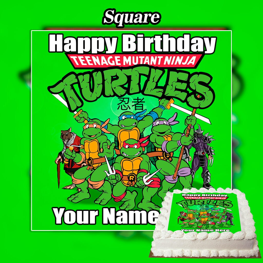 Edible Ninja Turtles Cake Topper Personalised - Edible Printed Toppers