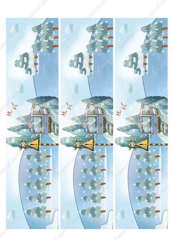 Edible Train Ribbon - Edible Printed Toppers