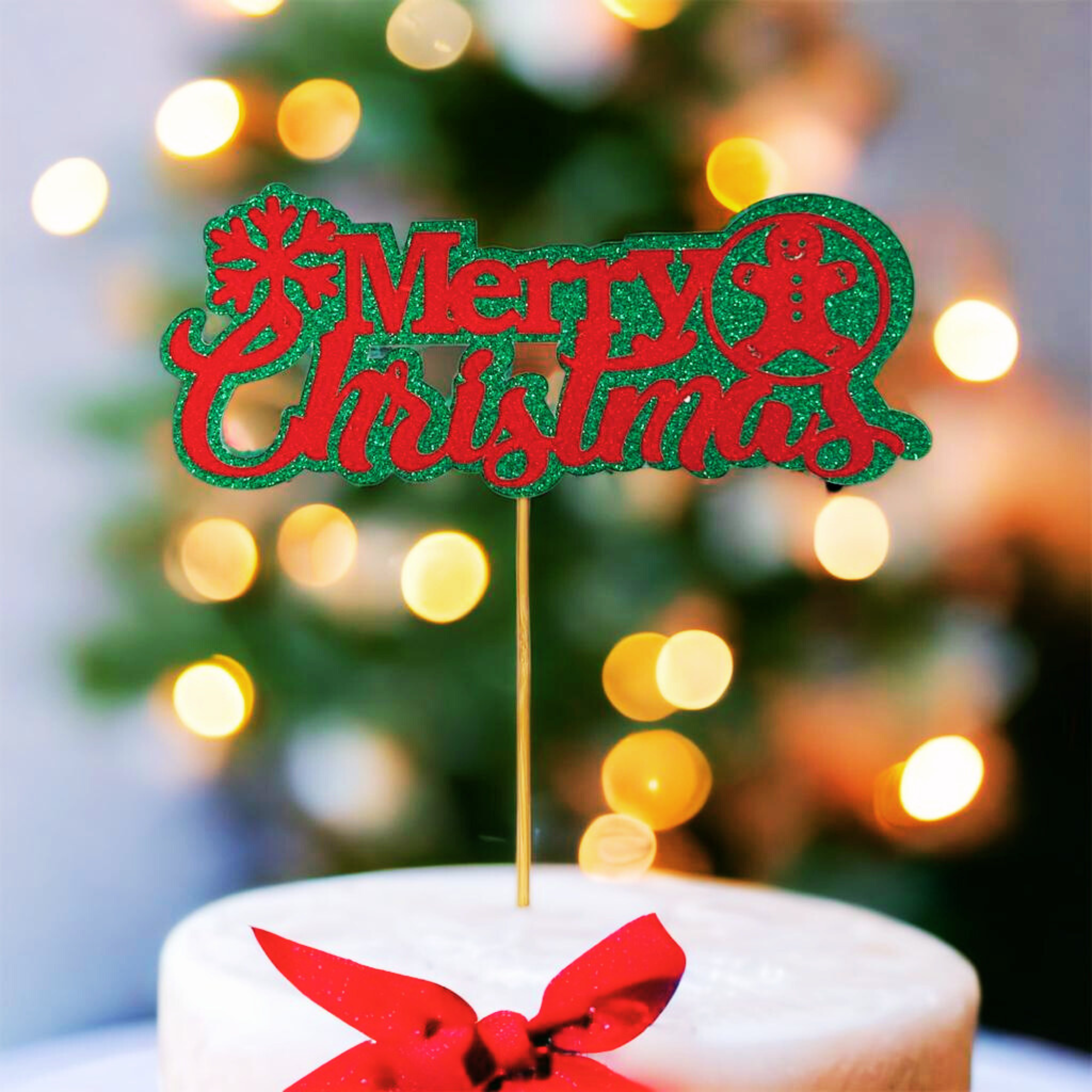 Christmas Cake Topper - Edible Icing Cake Toppers