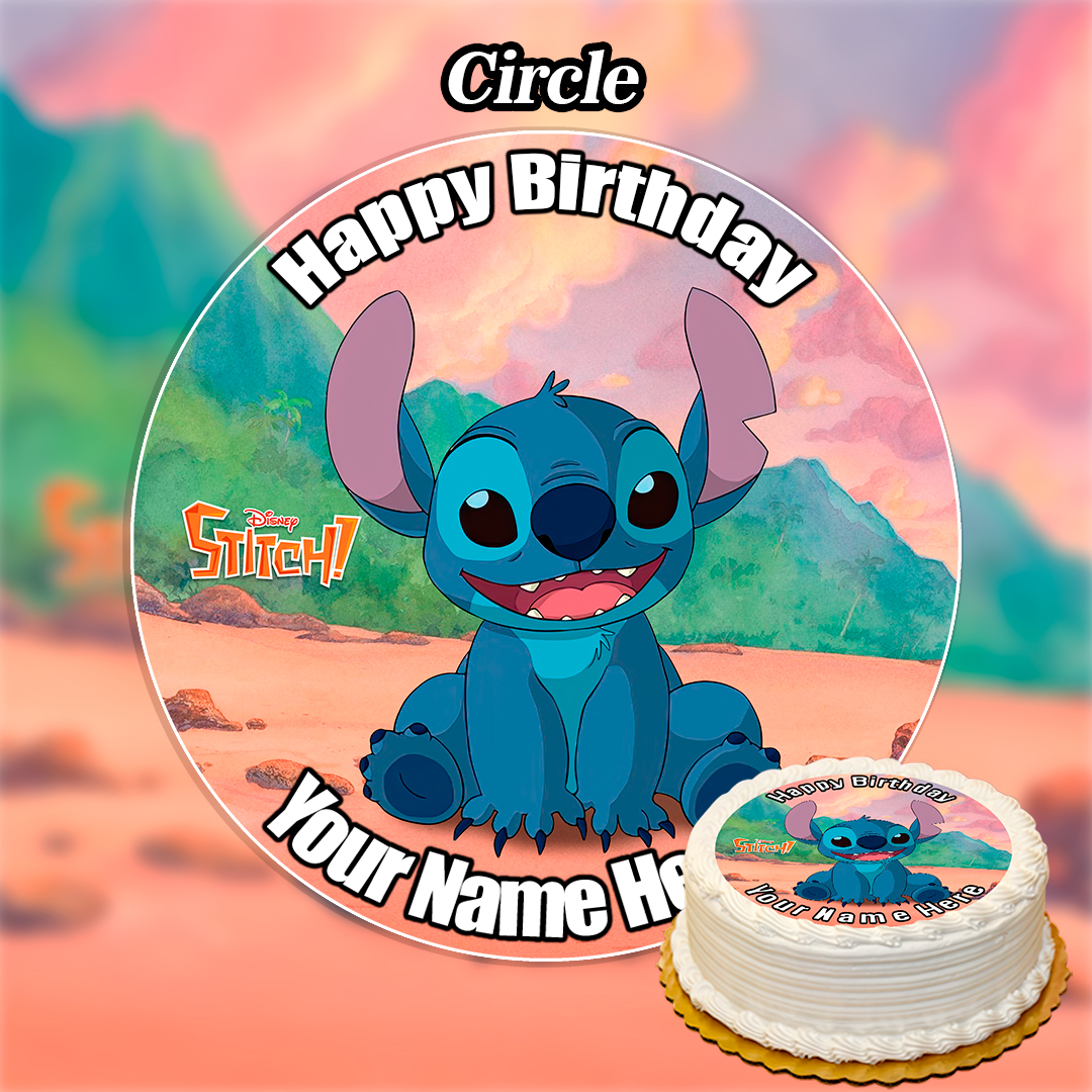 Stitch Cake Topper | Cute Stitch Cake Topper | Stitch Personalised Birthday  | Stitch Party | Stitch Decor | Stitch Birthday | Stitch Cake