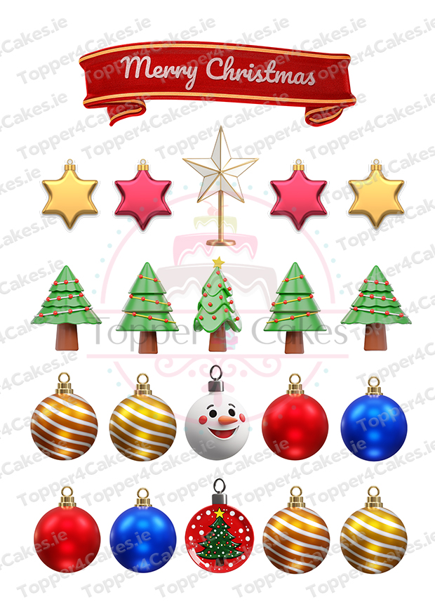 Add a festive touch with Edible Christmas Cutout Toppers—perfect for decorating your Christmas treats with charming, holiday-themed edible designs.