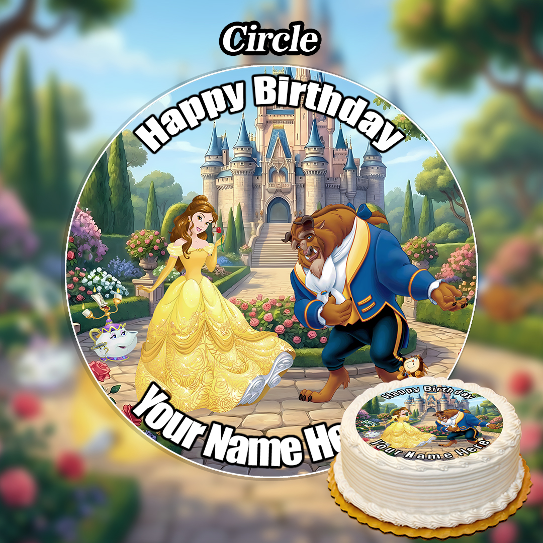 Edible Beauty and the Beast Cake Topper