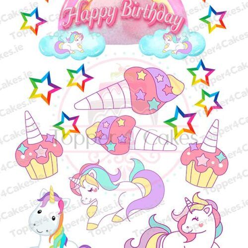 Edible Pokemon Cutout Toppers (Copy) feature colorful Pokemon designs, perfect for decorating birthday cupcakes with a magical and festive touch.